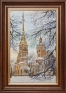 Картина из камня "Петропавловский собор" Лазурит, лидит, янтарь, яшма, бирюза Ручная работа (в зависимости от наличия камня) инфо 1661k.