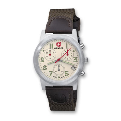 Часы FILD CHRONO, бежевый циферблат, стальной корпус, нейл /кож ремешок Часы наручные 2010 г инфо 12938f.