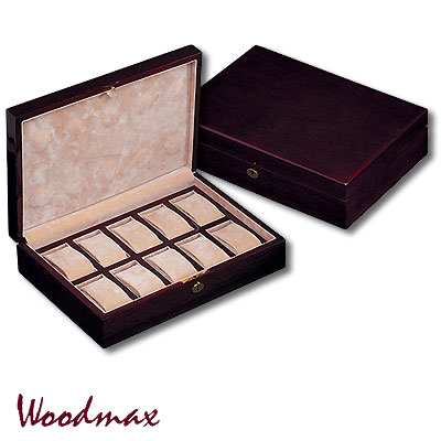 Шкатулка для 10 часов, цвет красное дерево Шкатулка Woodmax 2007 г инфо 154i.